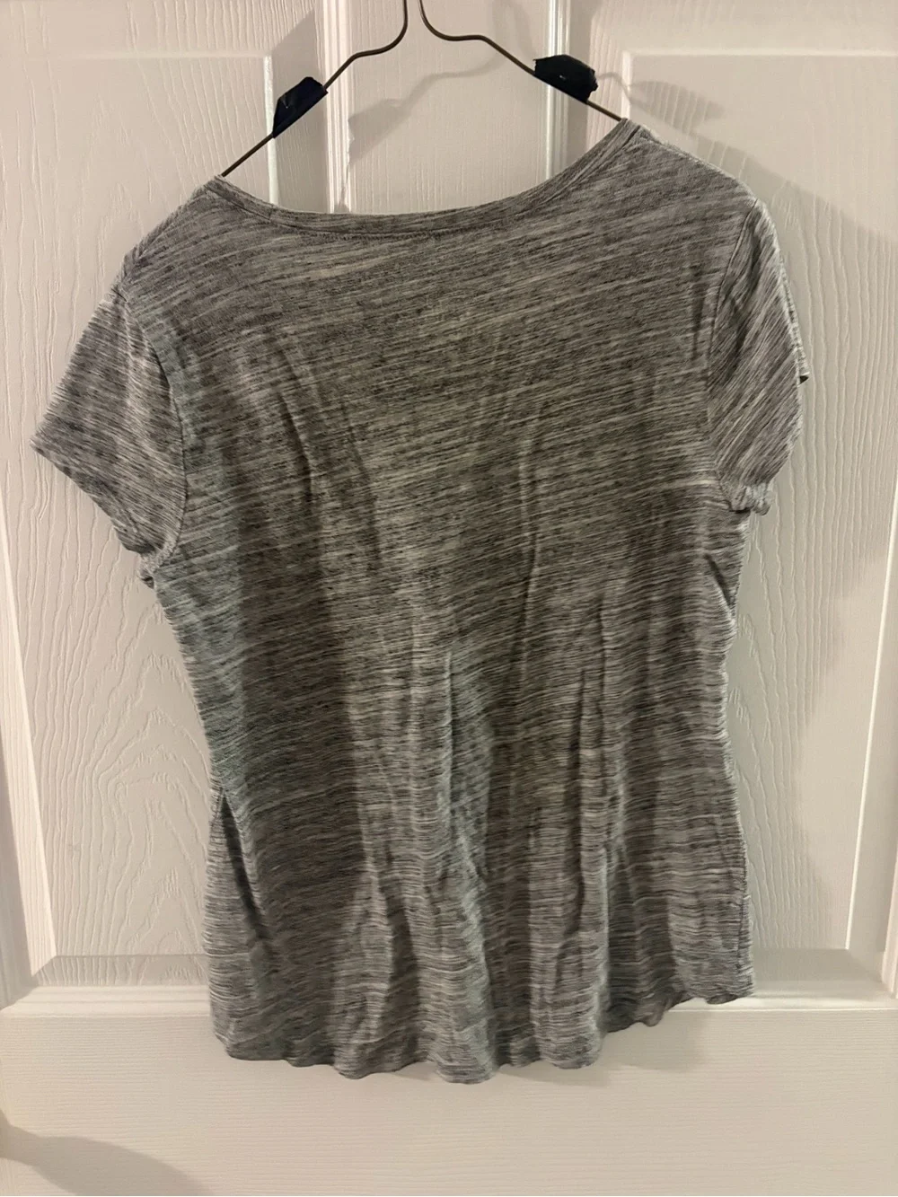 Justice Grey Tee with Black Heart and Pink Accents